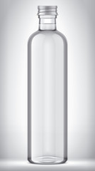 Glass Bottle on background. 