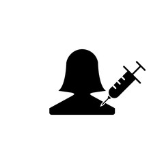 injection syringe flat icon vector logo design trendy