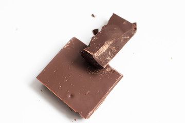 Chocolate bar isolated on white background