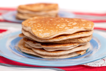 simple american style fluffy pancakes