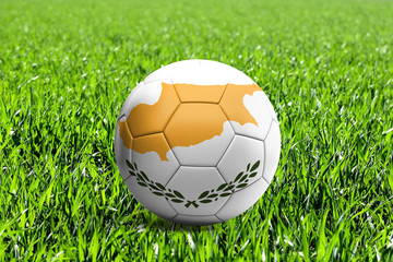 Cyprus Flag on Soccer Ball