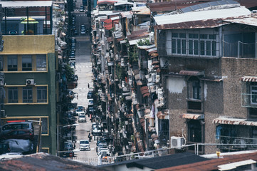 Macau - April, 14, 2020 : Crowded communities in Macau, China