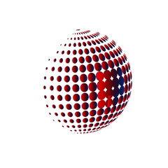 isolated 3d round red