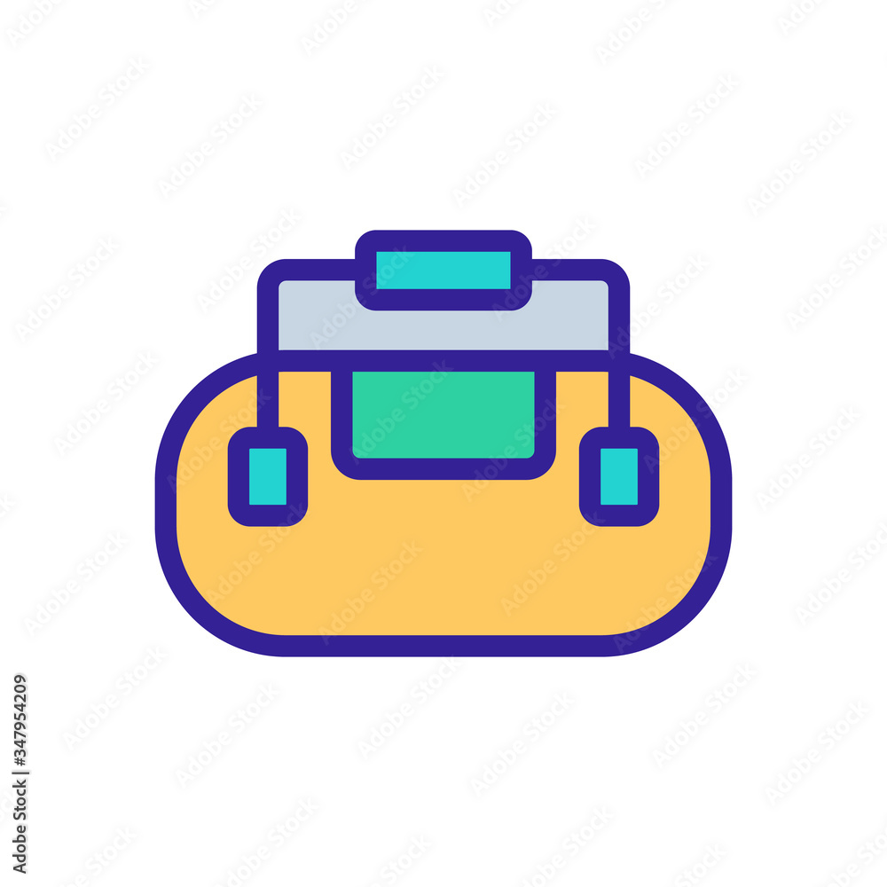 Poster bag with securely attached handles icon vector. bag with securely attached handles sign. color symbo