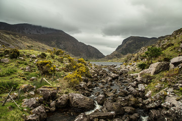 mountain landscape in the morning in ireland
