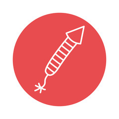 Striped firework block style icon vector design