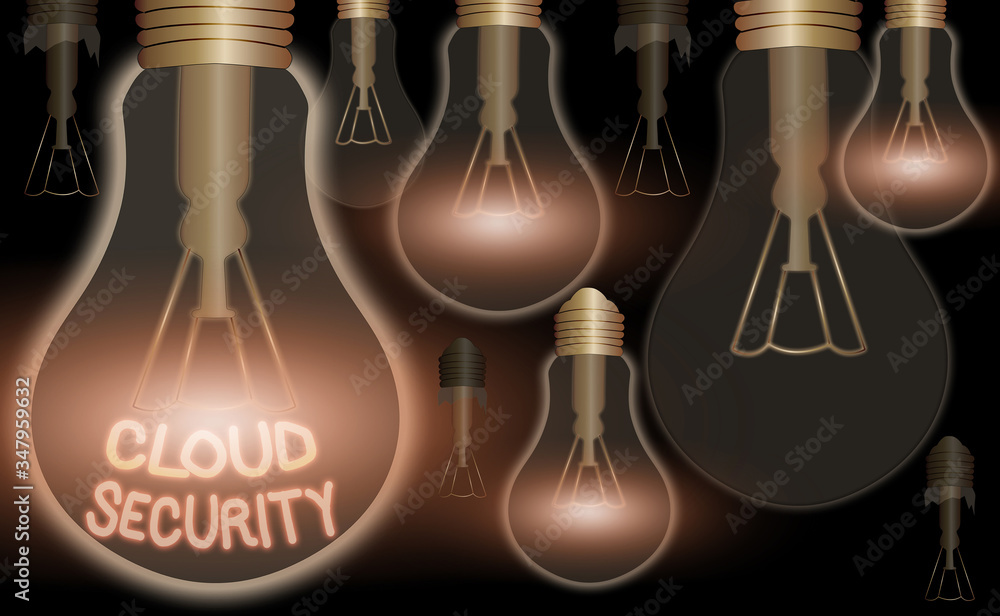 Poster handwriting text writing cloud security. conceptual photo protect the stored information safe contro