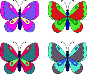 Obraz na płótnie Canvas Colorful butterflies