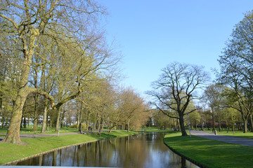 Fototapeta na wymiar river in a park in netherlands