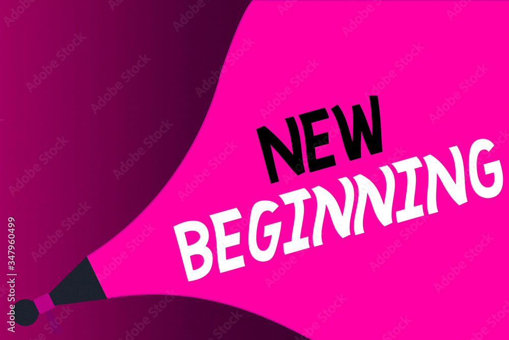 Poster conceptual hand writing showing new beginning. concept meaning different career or endeavor starting