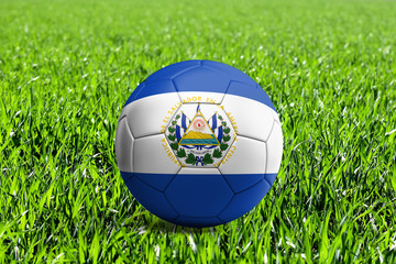 El Salvador Flag on Soccer Ball