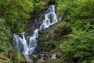 Fototapeta na wymiar A Cascading Torc Waterfall in the soft light
