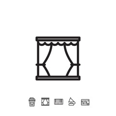 stage curtain icon vector illustration design