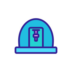 glass filling tap icon vector. glass filling tap sign. color symbol illustration