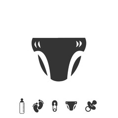 diapers icon vector illustration design