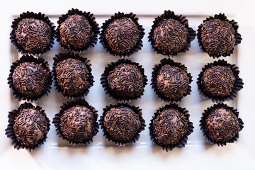 Brigadeiro. Delicious Traditional Brazilian sweet.