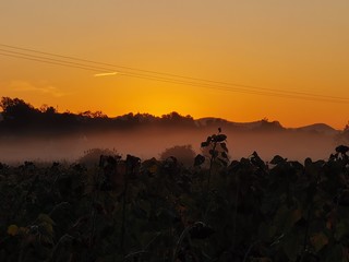 sunset in the mountains