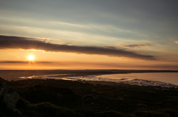  Ireland Dublin howth 
sunset over the sea