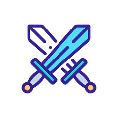 battle of swords icon vector. battle of swords sign. color symbol illustration