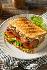 Homemade Bacon Lettuce Tomato BLT Sandwich