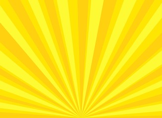 Obraz premium Sunlight rays horizontal background. Bright yellow and orange color burst background.