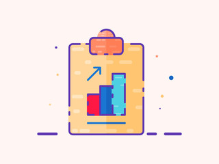 Analysis flat design vector, business and finance illustration. Can use for infographic, banner, icon, presentation etc.