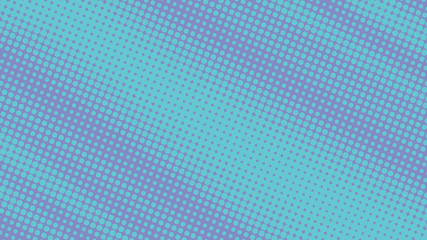 Pale blue and purple pop art background with halftone dots in retro comic style, vector illustration backdrop template for your design