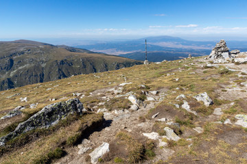 Fototapeta na wymiar Landscape from Malyovitsa peak, Rila Mountain, Bulgaria