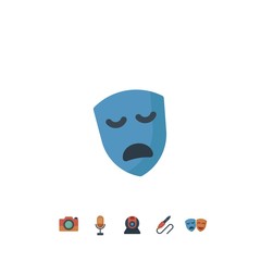 sad face icon vector illustration design
