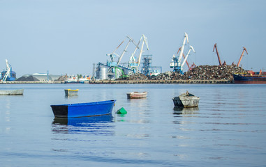 fishing boats in the harbor