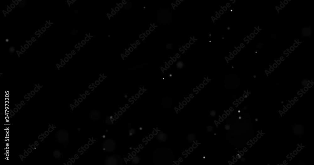 Aufkleber dust particles on black background, seamless 3d effect. abstract dust particles with white light bok