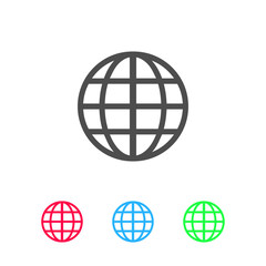 Globe icon flat