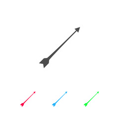 Bow arrow icon flat