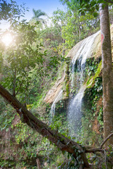 waterfall in Park Soroa, Pinar del Rio, Cuba..