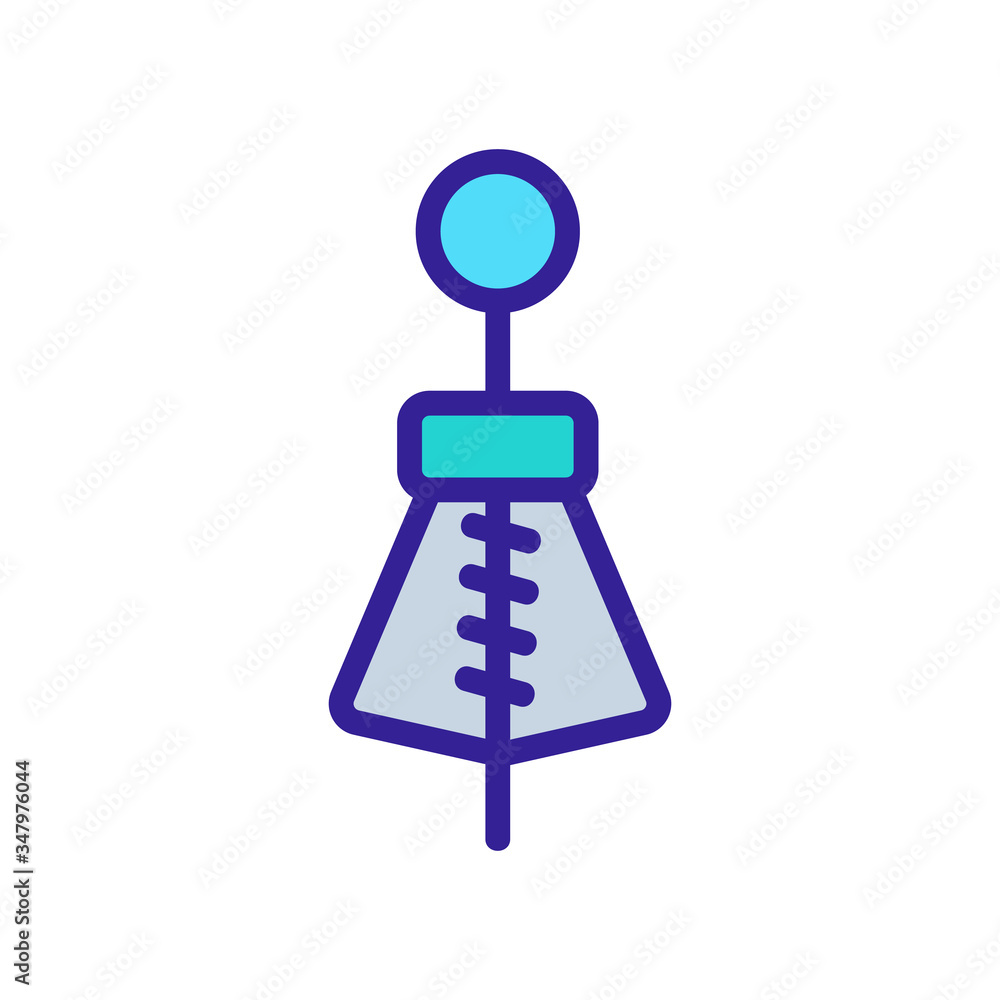 Poster device for removing cortical and silicone plugs icon vector. device for removing cortical and silico