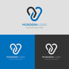 creative attachment logo desing vector template.