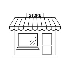 shopping store line icon