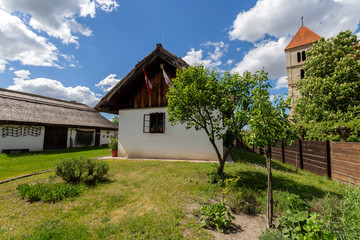 Fototapeta na wymiar Traditional village house in Ocsa, Hungary.