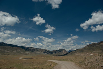 Country road under big sky