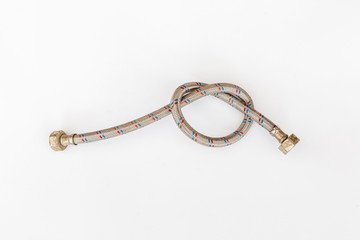 Reinforced hose isolated on white background