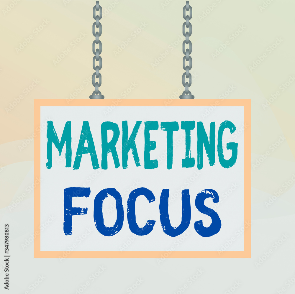 Poster writing note showing marketing focus. business concept for understanding your customers and thier ne