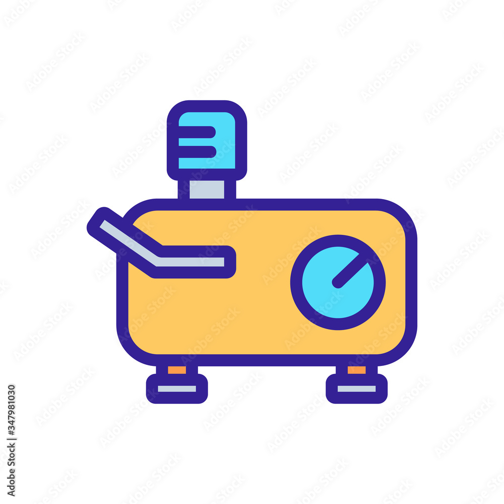 Poster horizontally extended compressor icon vector. horizontally extended compressor sign. color symbol il