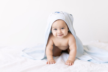 baby boy in a towel