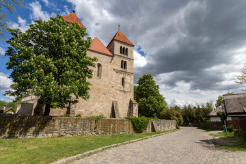 Fototapeta na wymiar The Romanesque monastery church of Ocsa, Hungary.