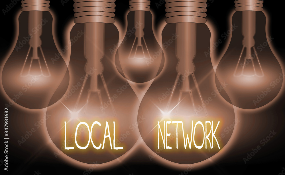 Poster conceptual hand writing showing local network. concept meaning intranet lan radio waves dsl boradban