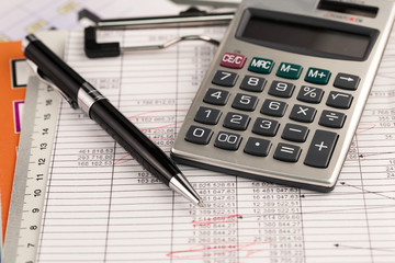 Items for doing business in the office on the table