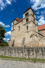 Fototapeta na wymiar The Romanesque monastery church of Ocsa, Hungary.