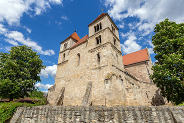 Fototapeta premium The Romanesque monastery church of Ocsa, Hungary.
