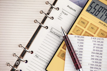 Office accessories for business management.