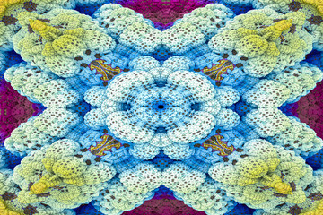 3D render. Fractal image of a 3D object. Fractal landscape. A colorful computer-generated image. The fractal background. Textures for the design. Abstract painting. Pattern